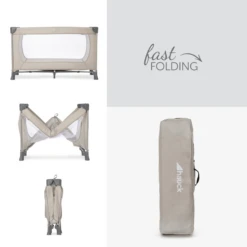 Hauck Dream N Play Travel Cot - Beige -Baby Products Store hauck travelcots hauck dream n play travel cot beige 4007923604144 30291837452424