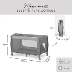 Hauck Sleep N Play Go Plus Travelcot - Grey -Baby Products Store hauck travelcots hauck sleep n play go plus travelcot grey 4007923600818 32577352073352
