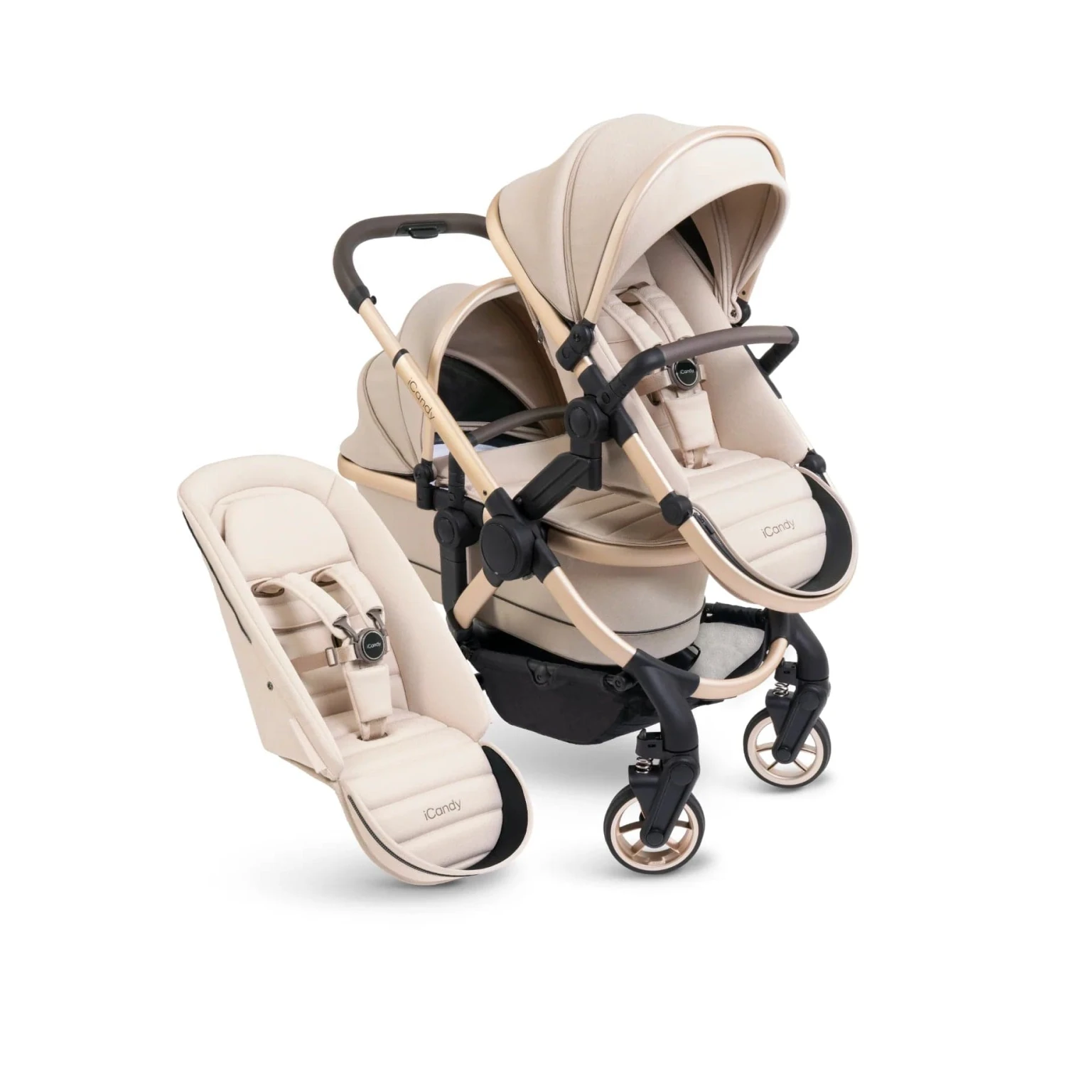 ICandy Peach 7 Double Pushchair - Biscotti 3 ICandy Peach 7 Double Pushchair - Biscotti