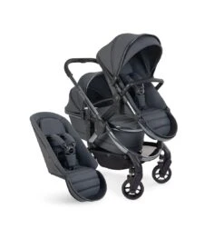 ICandy Peach 7 Double Pushchair - Phantom / Dark Grey