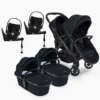 ICandy Peach 7 Twin Cybex Cloud T Travel System - Jet / Black Edition -Baby Products Store icandy double pushchairs icandy peach 7 twin cybex cloud z2 travel system jet black edition 32070804111496