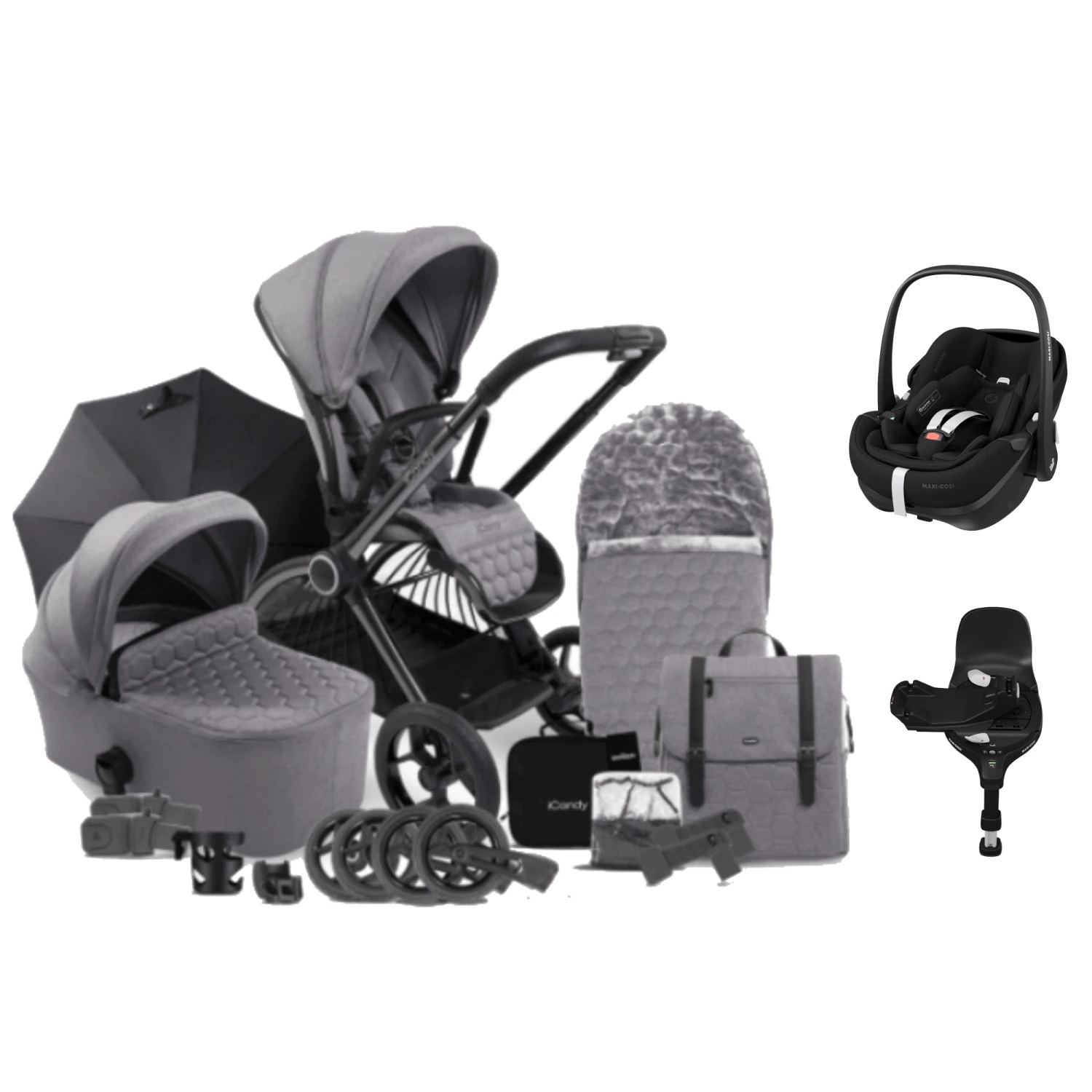 ICandy Core Pebble 360 PRO Complete Travel System - Light Grey 3 ICandy Core Pebble 360 PRO Complete Travel System - Light Grey