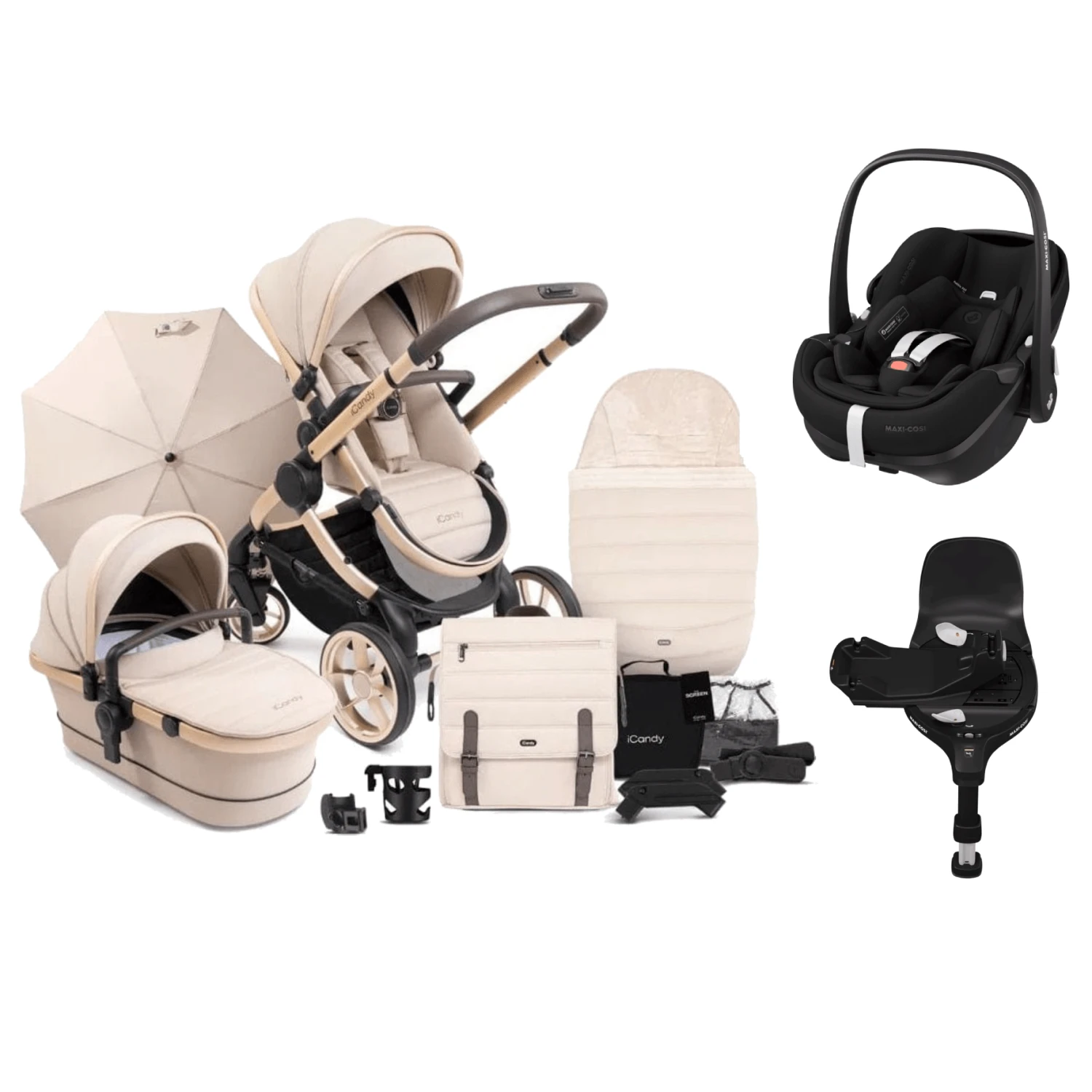 ICandy Peach 7 Cybex Pebble 360 PRO Complete Travel System Bundle - Biscotti 3 ICandy Peach 7 Cybex Pebble 360 PRO Complete Travel System Bundle - Biscotti