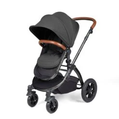 Ickle Bubba Stomp Luxe 2 In 1 Pushchair - Black / Charcoal Grey / Tan -Baby Products Store ickle bubba prams pushchairs ickle bubba stomp luxe 2 in 1 pushchair black charcoal grey tan 5056515026900 31255265443976