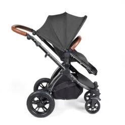 Ickle Bubba Stomp Luxe 2 In 1 Pushchair - Black / Charcoal Grey / Tan -Baby Products Store ickle bubba prams pushchairs ickle bubba stomp luxe 2 in 1 pushchair black charcoal grey tan 5056515026900 31255265607816