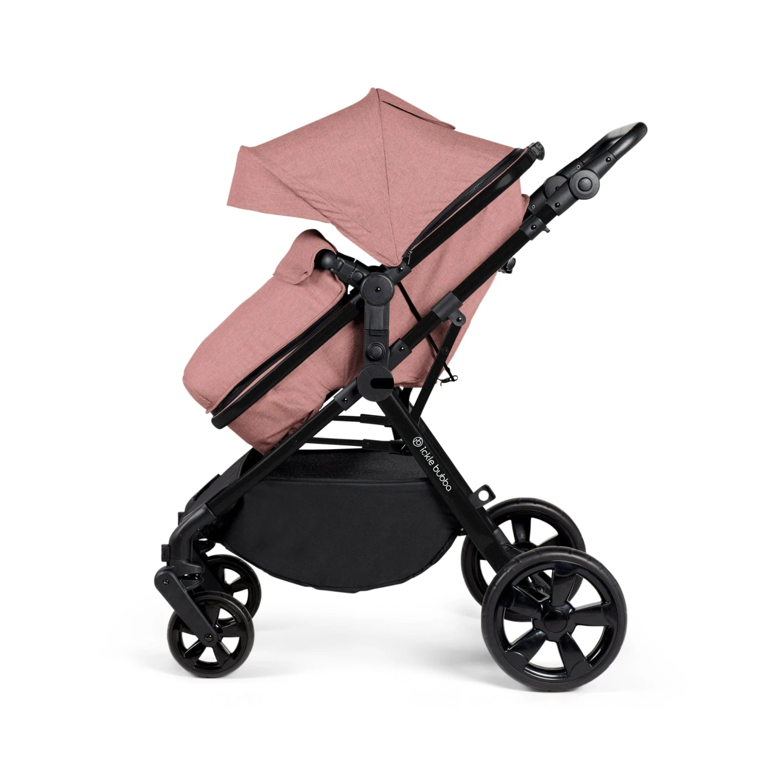 Ickle Bubba Comet I-Size Travel System With Stratus Car Seat & Isofix Base - Black / Dusky Pink / Black 10 Ickle Bubba Comet I-Size Travel System With Stratus Car Seat & Isofix Base - Black / Dusky Pink / Black - Image 8