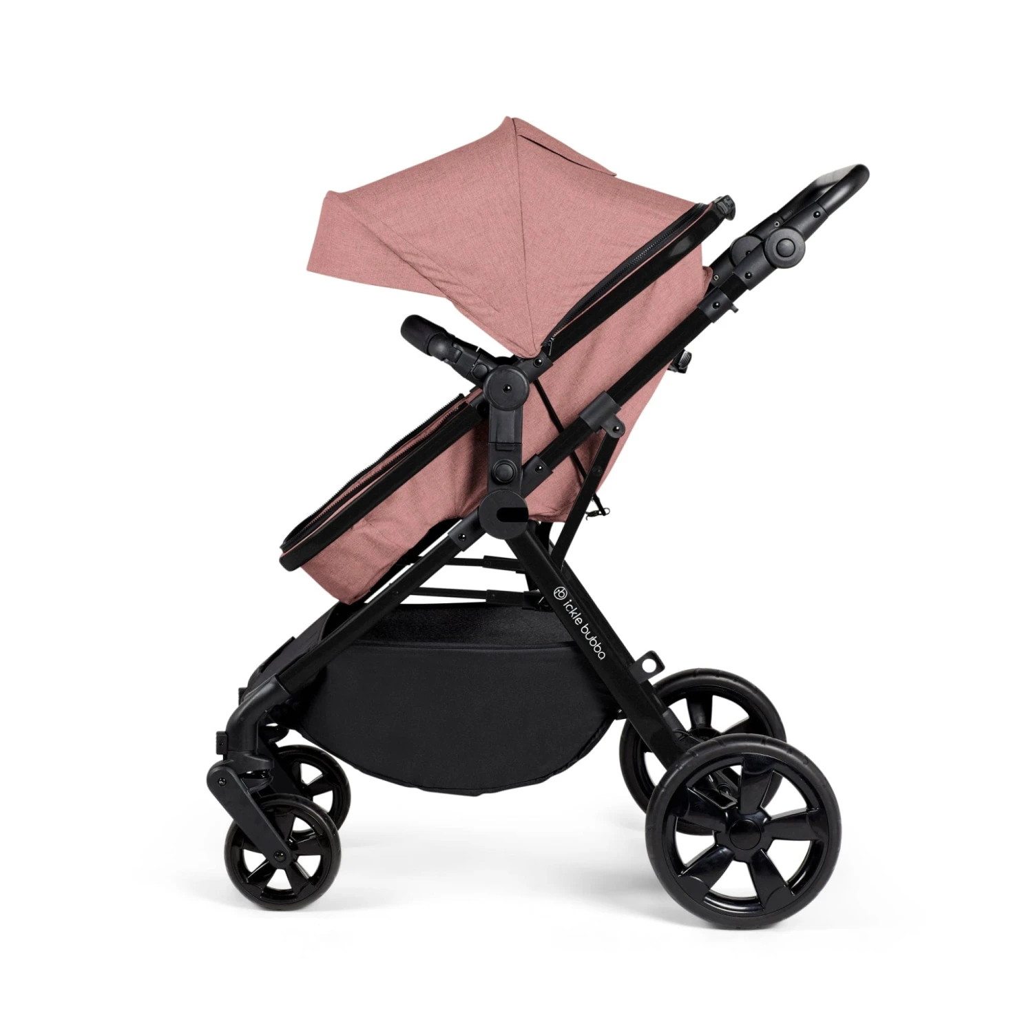 Ickle Bubba Comet I-Size Travel System With Stratus Car Seat & Isofix Base - Black / Dusky Pink / Black 8 Ickle Bubba Comet I-Size Travel System With Stratus Car Seat & Isofix Base - Black / Dusky Pink / Black - Image 6