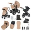 Ickle Bubba Stomp Luxe All-in-One I-Size Travel System With Isofix Base - Black / Desert / Tan -Baby Products Store ickle bubba travel systems ickle bubba stomp luxe all in one i size travel system with isofix base black desert tan 5056515026481 31386129694856