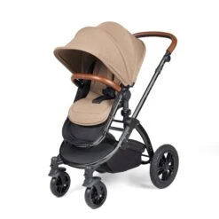 Ickle Bubba Stomp Luxe All-in-One I-Size Travel System With Isofix Base - Black / Desert / Tan -Baby Products Store ickle bubba travel systems ickle bubba stomp luxe all in one i size travel system with isofix base black desert tan 5056515026481 31386129957000