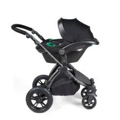 Ickle Bubba Stomp Luxe All-in-One I-Size Travel System With Isofix Base - Black / Pearl Grey / Black -Baby Products Store ickle bubba travel systems ickle bubba stomp luxe all in one i size travel system with isofix base black pearl grey black 5056515026474 31386310082696
