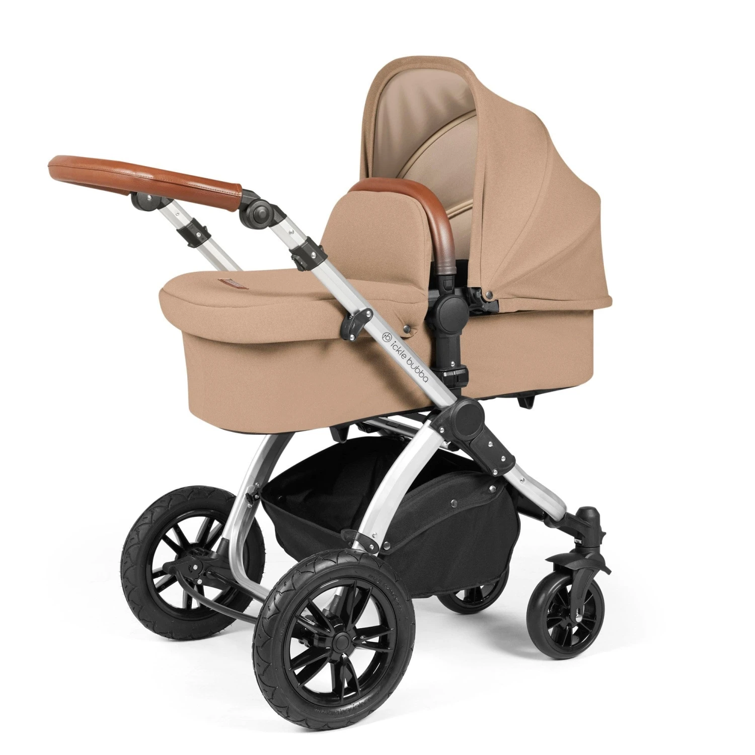 Ickle Bubba Stomp Luxe All-in-One I-Size Travel System With Isofix Base - Silver / Desert / Tan 4 Ickle Bubba Stomp Luxe All-in-One I-Size Travel System With Isofix Base - Silver / Desert / Tan - Image 2