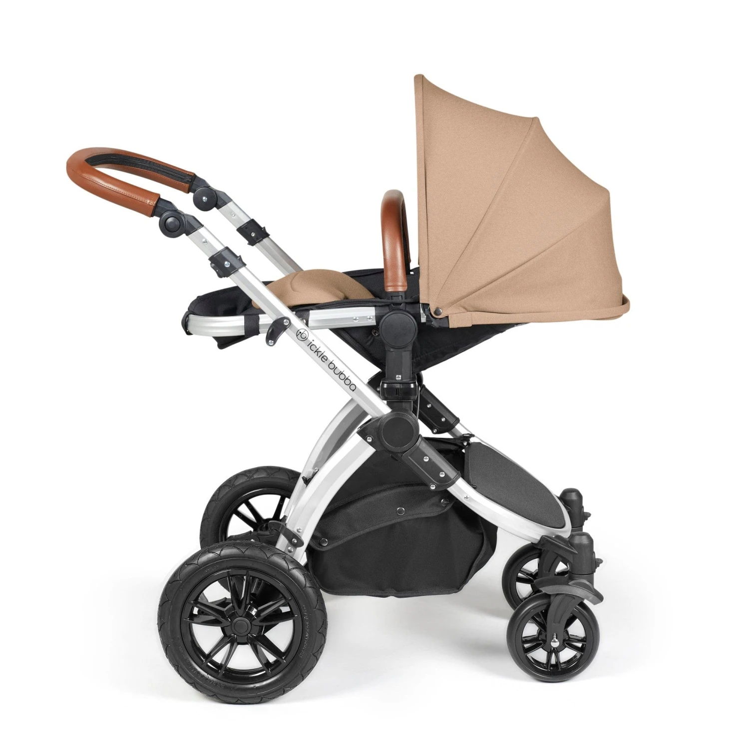 Ickle Bubba Stomp Luxe All-in-One I-Size Travel System With Isofix Base - Silver / Desert / Tan 10 Ickle Bubba Stomp Luxe All-in-One I-Size Travel System With Isofix Base - Silver / Desert / Tan - Image 8