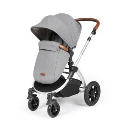 Ickle Bubba Stomp Luxe All-in-One I-Size Travel System With Isofix Base - Silver / Pearl Grey / Tan -Baby Products Store ickle bubba travel systems ickle bubba stomp luxe all in one i size travel system with isofix base silver pearl grey tan 5056515026566 31386119176328