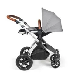 Ickle Bubba Stomp Luxe All-in-One I-Size Travel System With Isofix Base - Silver / Pearl Grey / Tan -Baby Products Store ickle bubba travel systems ickle bubba stomp luxe all in one i size travel system with isofix base silver pearl grey tan 5056515026566 31386119209096