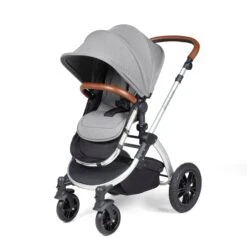 Ickle Bubba Stomp Luxe All-in-One I-Size Travel System With Isofix Base - Silver / Pearl Grey / Tan -Baby Products Store ickle bubba travel systems ickle bubba stomp luxe all in one i size travel system with isofix base silver pearl grey tan 5056515026566 31386119766152