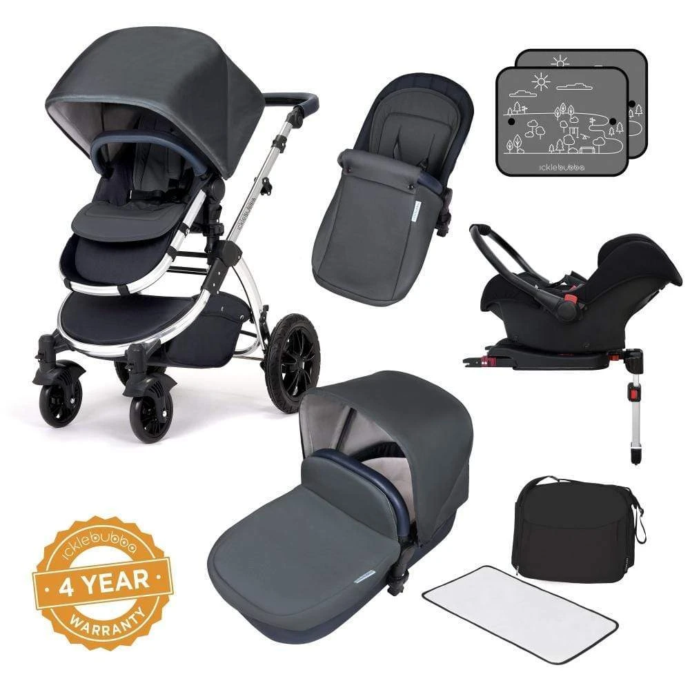 Ickle Bubba Stomp V4 Galaxy Travel System - Blueberry / Chrome 3 Ickle Bubba Stomp V4 Galaxy Travel System - Blueberry / Chrome