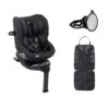 Joie I-Spin 360 I-Size Car Seat - Coal With Seat Protector And Back Seat Mirror