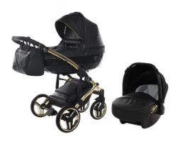 Junama Fluo Line 3 In 1 Travel System - Black Gold