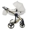 Junama Individual 3 In 1 Travel System - White/Gold -Baby Products Store junama travel systems junama individual 3 in 1 pram pushchair white gold 5901130715381 30277989761160
