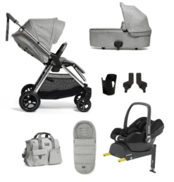 Mamas & Papas Flip XT3, 8Pc Cabriofix I-Size System - Skyline Grey