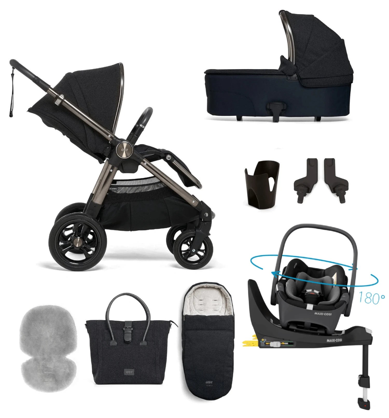 Mamas & Papas Ocarro 9 Piece Complete Pebble 360 Bundle - Navy Classic 3 Mamas & Papas Ocarro 9 Piece Complete Pebble 360 Bundle - Navy Classic