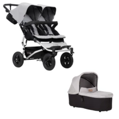 Mountain Buggy Duet With Carrycot Plus - Silver