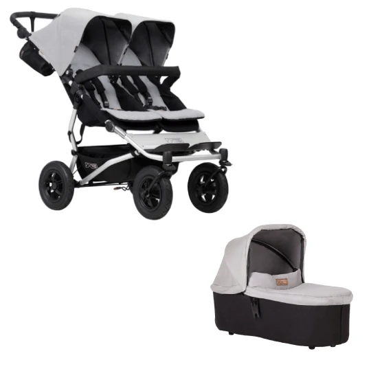 Mountain Buggy Duet With Carrycot Plus - Silver 3 Mountain Buggy Duet With Carrycot Plus - Silver