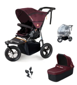 Out N About Nipper V5 Single Pushchair Starter Bundle - Bramble Berry