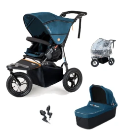 Out N About Nipper V5 Single Pushchair Starter Bundle - Highland Blue