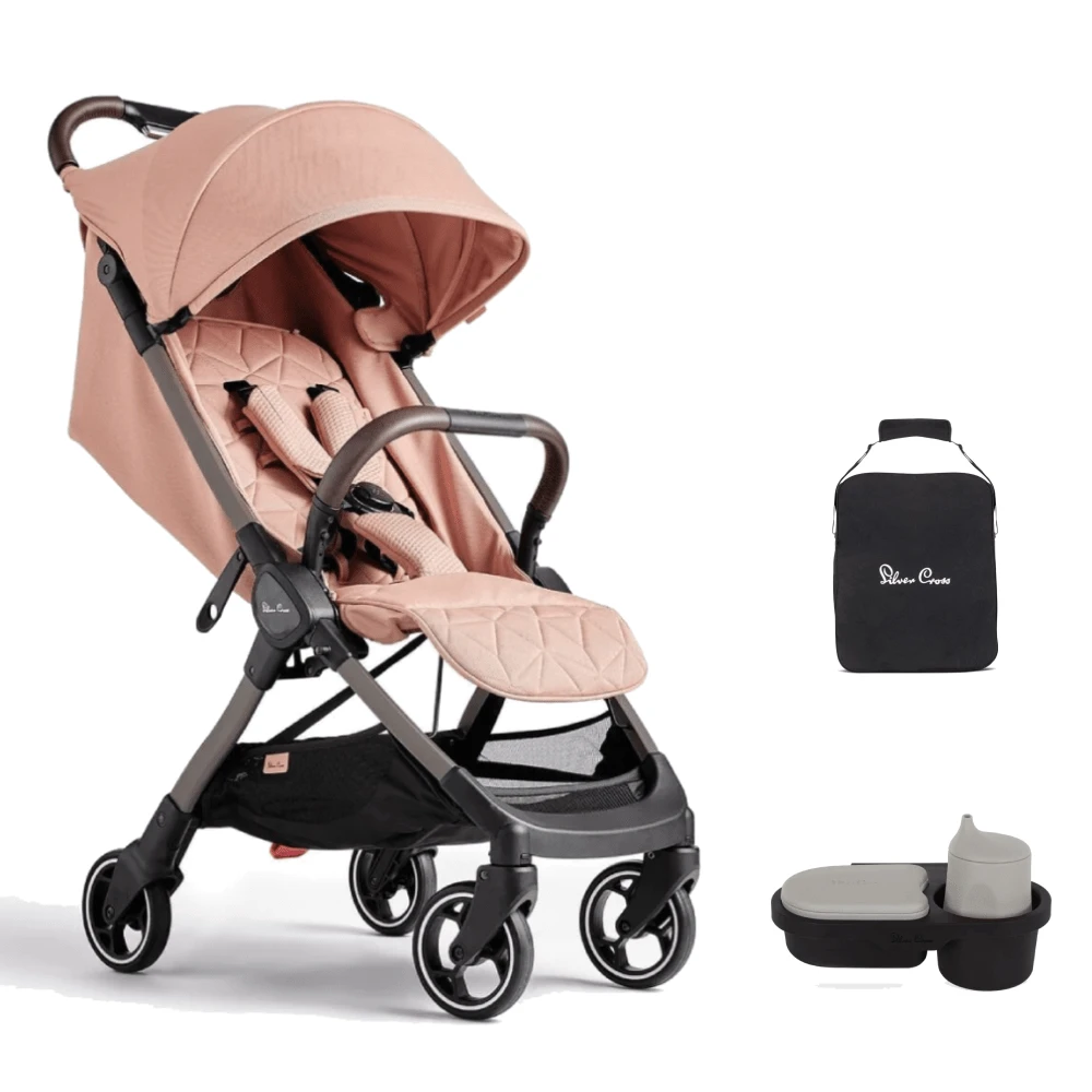 Silver Cross Clic Stroller (2023) With Snack Tray And Travel Bag - Roebuck 3 Silver Cross Clic Stroller (2023) With Snack Tray And Travel Bag - Roebuck