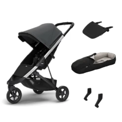 Thule Spring Stroller Bundle - Aluminium / Shadow Grey