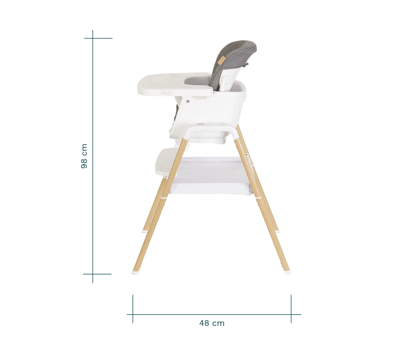 Tutti Bambini Nova Birth To 12 Years Highchair Package - White/Oak 6 Tutti Bambini Nova Birth To 12 Years Highchair Package - White/Oak - Image 4