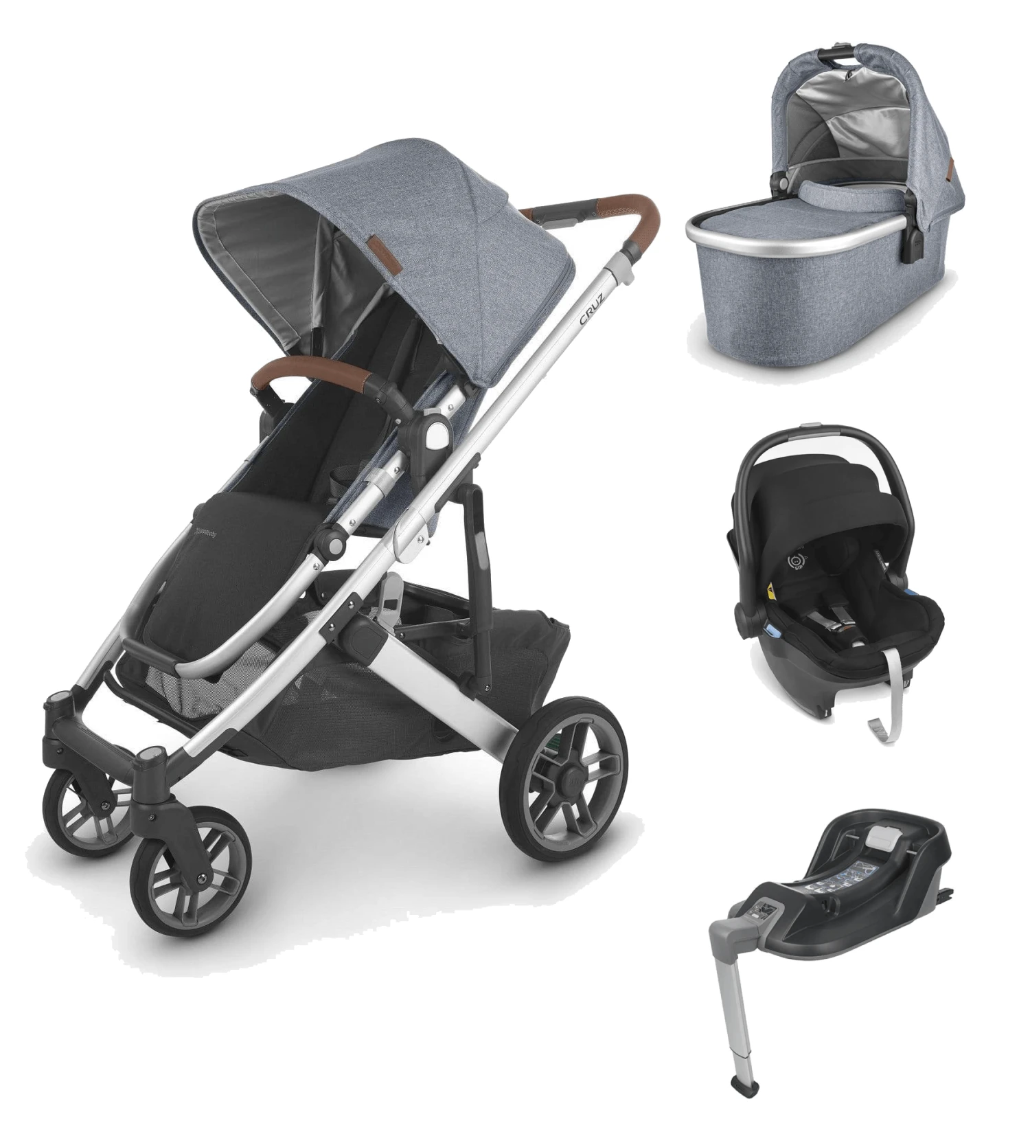 UPPAbaby Cruz V2 With Mesa Car Seat And Base - Gregory 3 UPPAbaby Cruz V2 With Mesa Car Seat And Base - Gregory