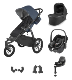UPPAbaby Ridge All-Terrain With Pebble 360 Car Seat And Base - Reggie