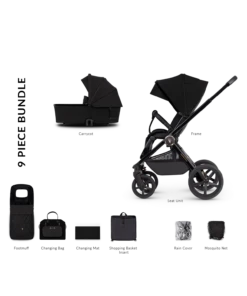 Venicci 2 In 1 Tinum UPLINE Pram - All Black