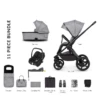 Venicci 3 In 1 Tinum UPLINE Cabriofix I-Size Travel System - Classic Grey