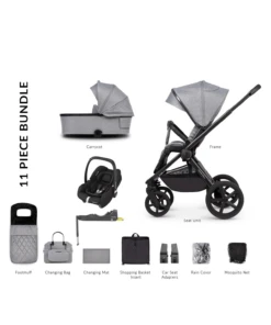 Venicci 3 In 1 Tinum UPLINE Cabriofix I-Size Travel System - Classic Grey
