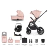 Venicci 3 In 1 Tinum UPLINE Pebble 360 PRO Travel System - Misty Rose